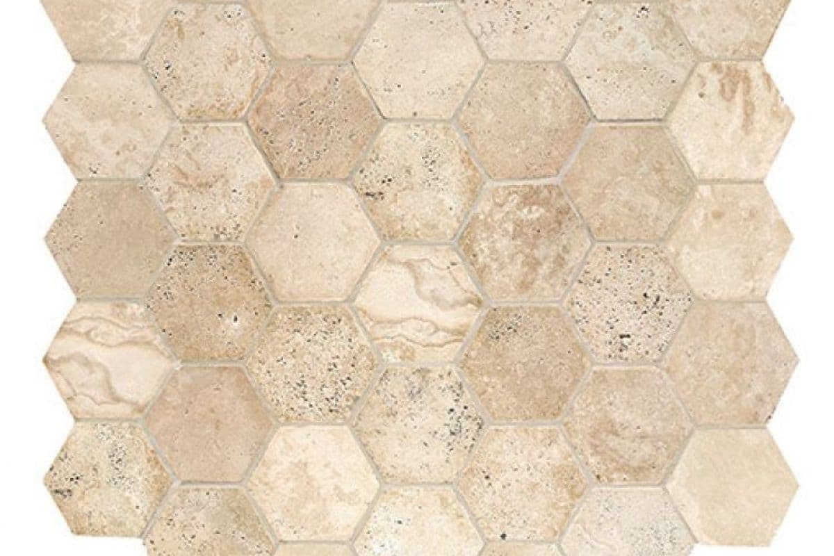 HEXAGONO TRAVERTINE MIX